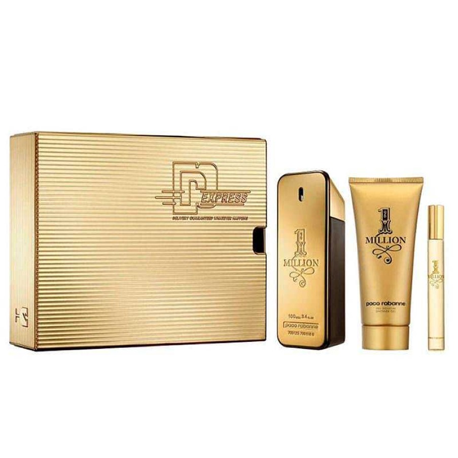 Perfumes Para Hombres PACO RABANNE | Paco Rabanne 1 Million Collector Edition Kit (3 Piezas)