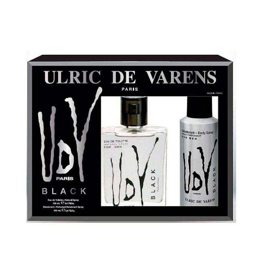 Perfumes Para Hombres ULRIC DE VARENS | Eau De Toilette Ulric Varens Black Kit Para Hombre (2 Piezas)