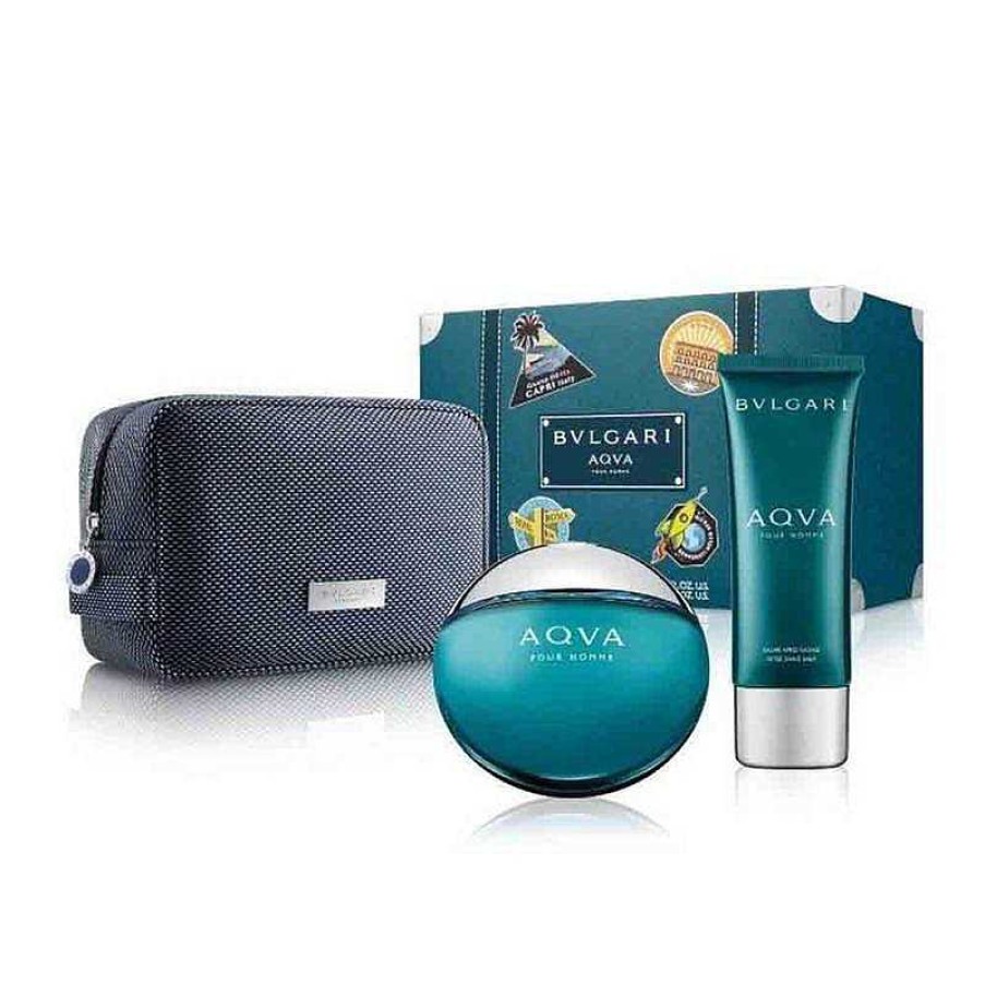 Perfumes Para Hombres Bvlgari | Kit Bvlgari Aqva Pour Homme (3 Piezas)