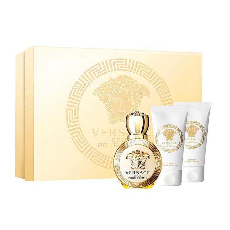 Perfumes Para Mujeres VERSACE | Kit Versace Eros Pour Femme Luxury Edition (3 Piezas)