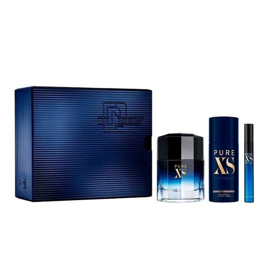 Perfumes Para Hombres PACO RABANNE | Kit De Eau De Toilette Paco Rabanne Pure Xs (3 Piezas)