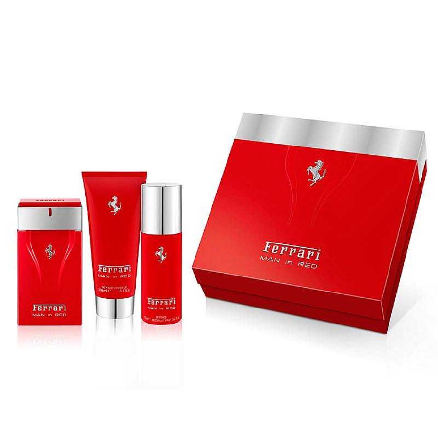 Perfumes Para Hombres FERRARI | Kit Ferrari Man In Red (3 Piezas)