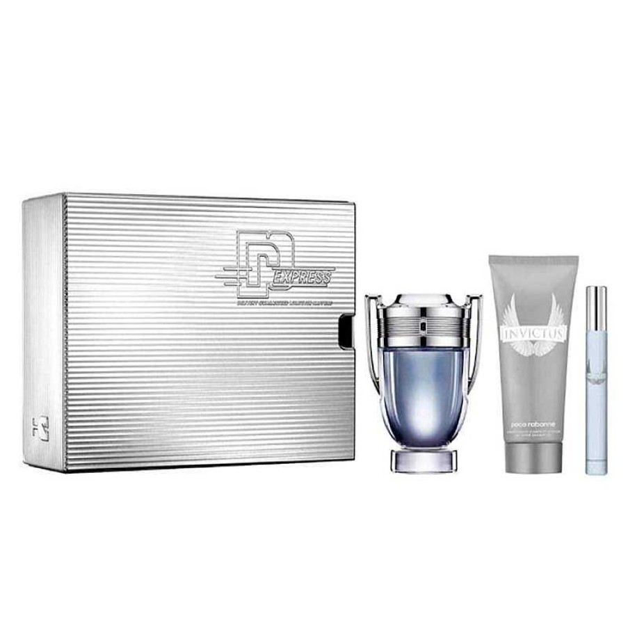 Perfumes Para Hombres PACO RABANNE | Kit Paco Rabanne Invictus (3 Piezas)