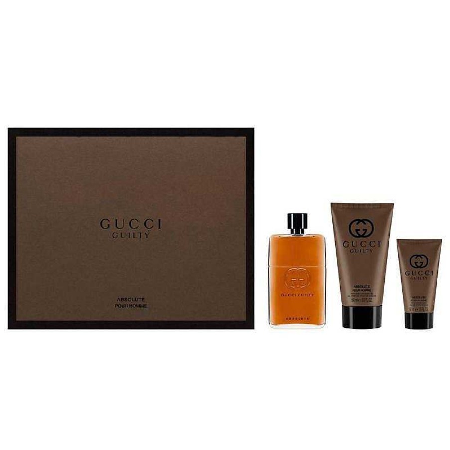 Perfumes Para Hombres GUCCI | Kit Gucci Guilty Absolute Pour Homme (3 Piezas)