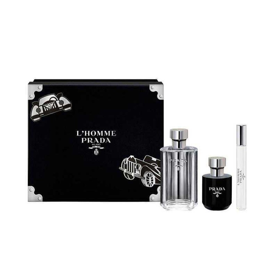 Perfumes Para Hombres PRADA | Eau De Toilette Prada Kit L 'Homme (3 Piezas)