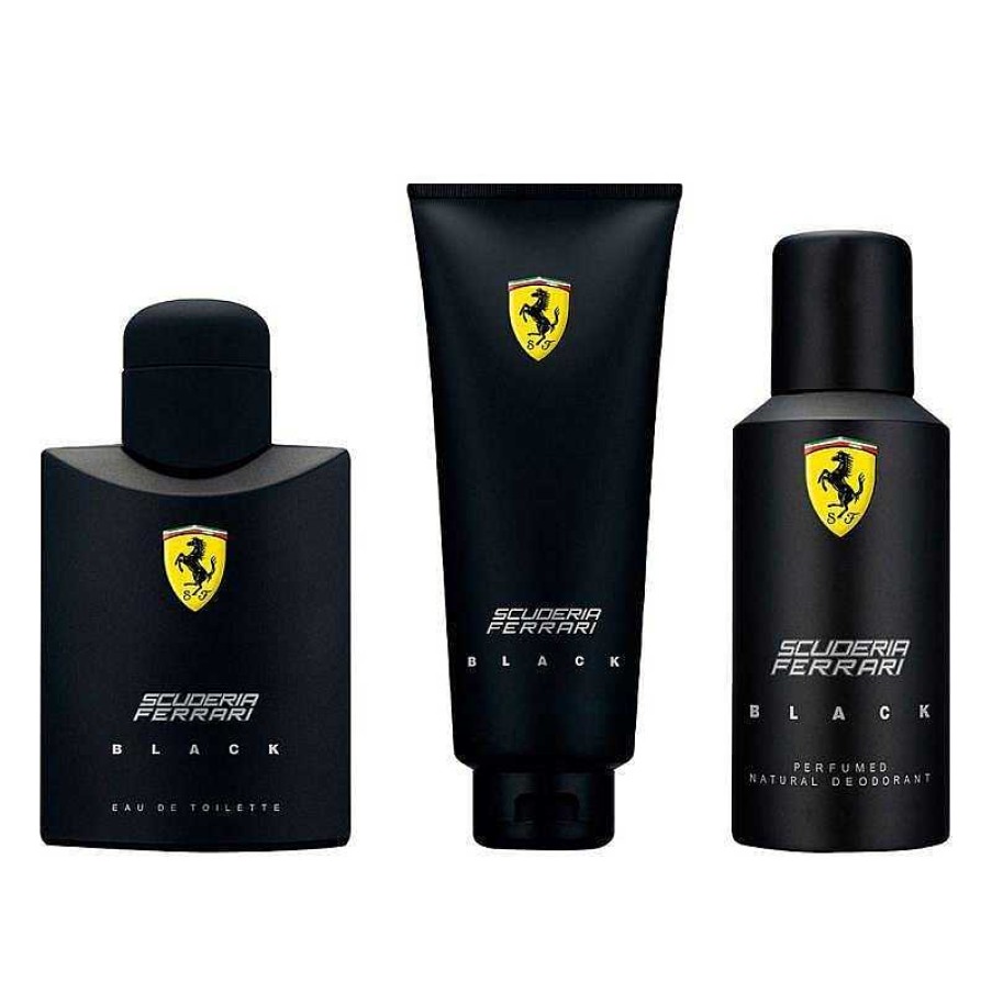 Perfumes Para Hombres FERRARI | Kit Negro Ferrari Scuderia (3 Piezas)