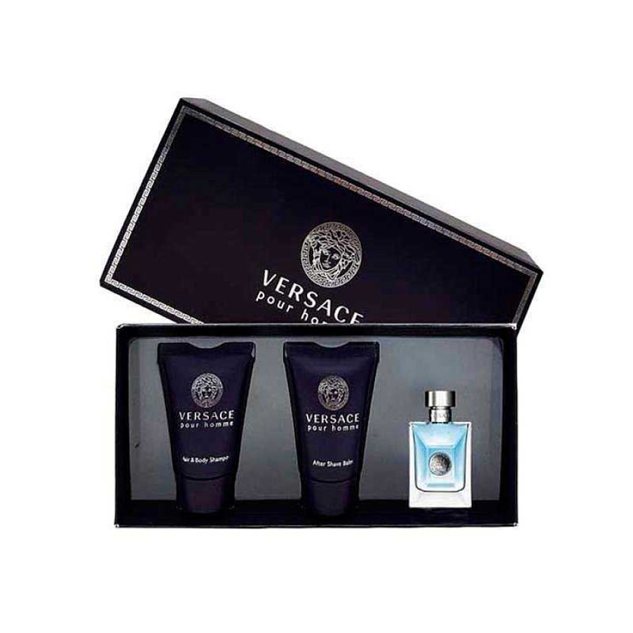 Perfumes Para Hombres VERSACE | Kit Versace Pour Homme (3 Piezas)