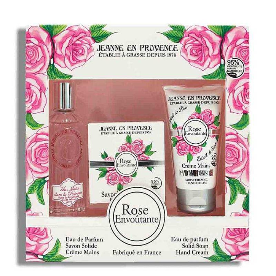 Perfumes Para Mujeres JEANNE EN PROVENCE | Kit De Envoltura De Rosas Jeanne En Provence (3 Piezas)