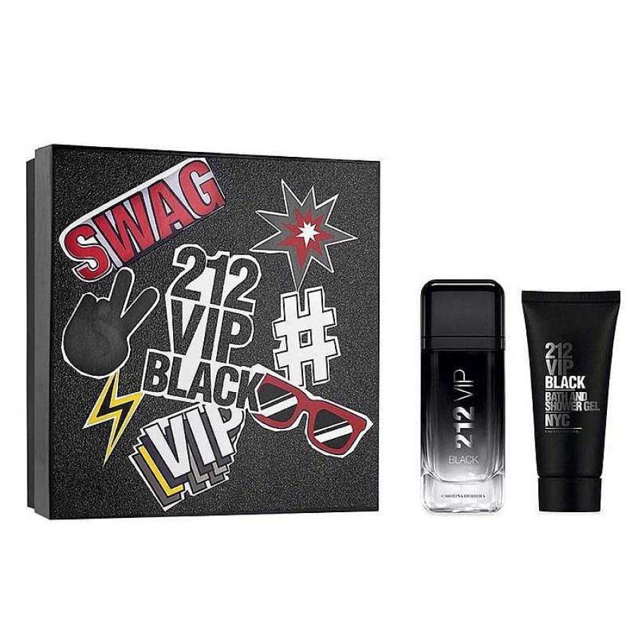 Perfumes Para Hombres CAROLINA HERRERA | Kit Carolina Herrera 212 Vip Black Swag Edition (2 Piezas)