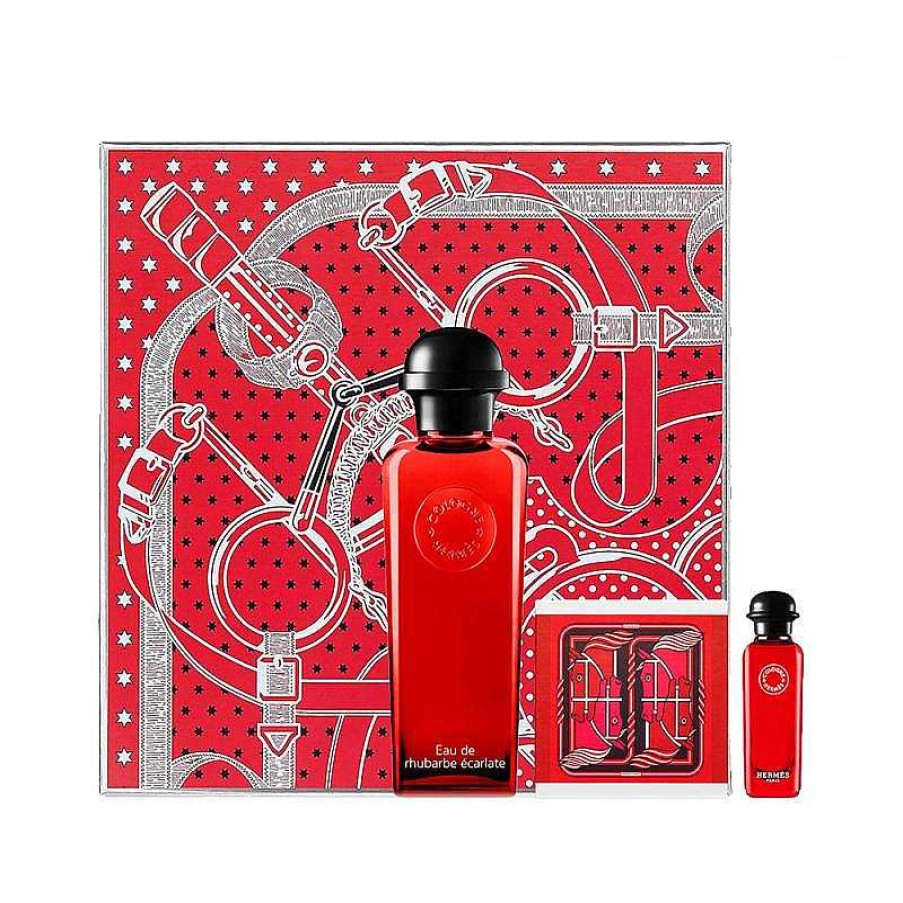 Perfumes Unisex HERMÈS | Kit Hermes Eau De Rhubarbe Ecarlate (3 Piezas)