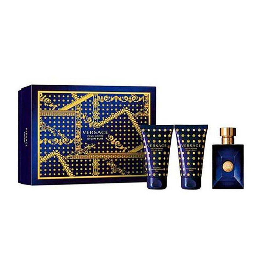 Perfumes Para Hombres Fraganza VIP | Versace Dylan Blue Pour Homme Kit (3 Piezas)