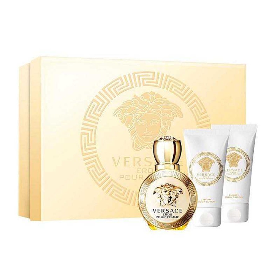 Perfumes Para Mujeres VERSACE | Versace Eros Pour Femme Eau De Toilette Kit (3 Piezas)