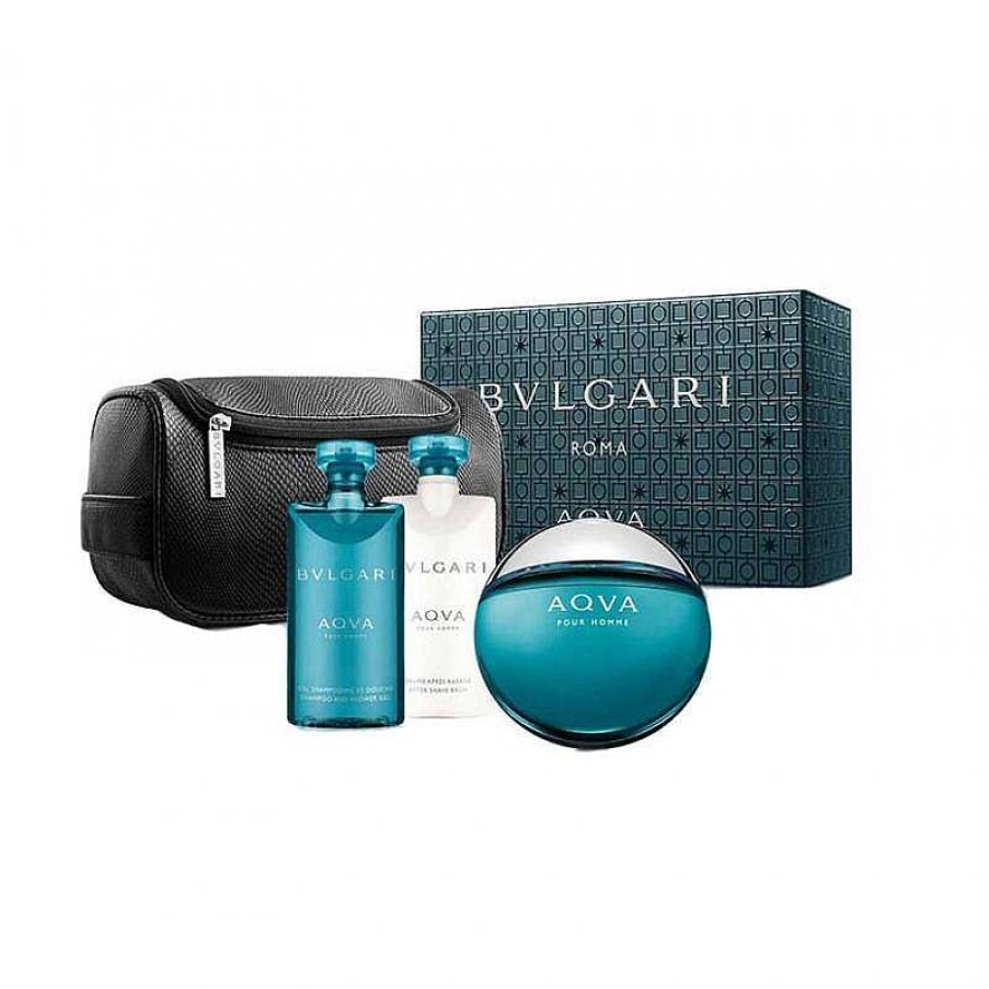 Perfumes Para Hombres Fraganza VIP | Kit Bulgari Aqva (4 Piezas)