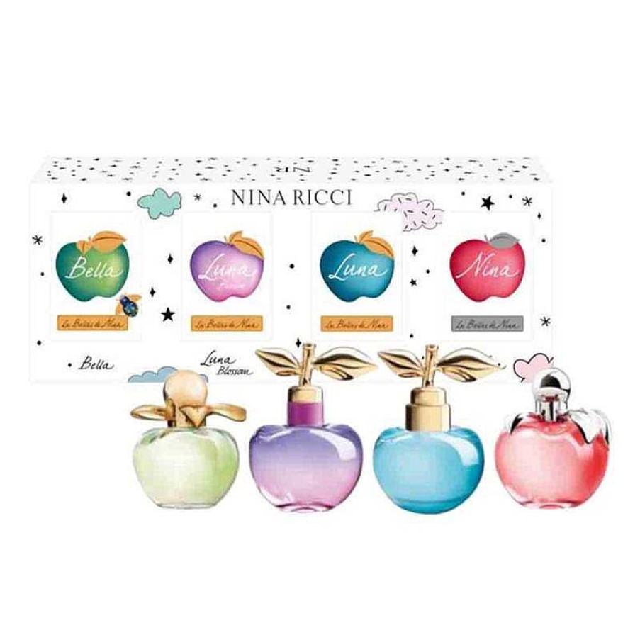 Perfumes Para Mujeres Fraganza VIP | Nina Ricci Traveler Kit De Miniaturas Exclusivo (4 Piezas)