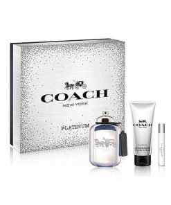 Perfumes Para Hombres COACH | Kit De Entrenador De Platino (3 Piezas)