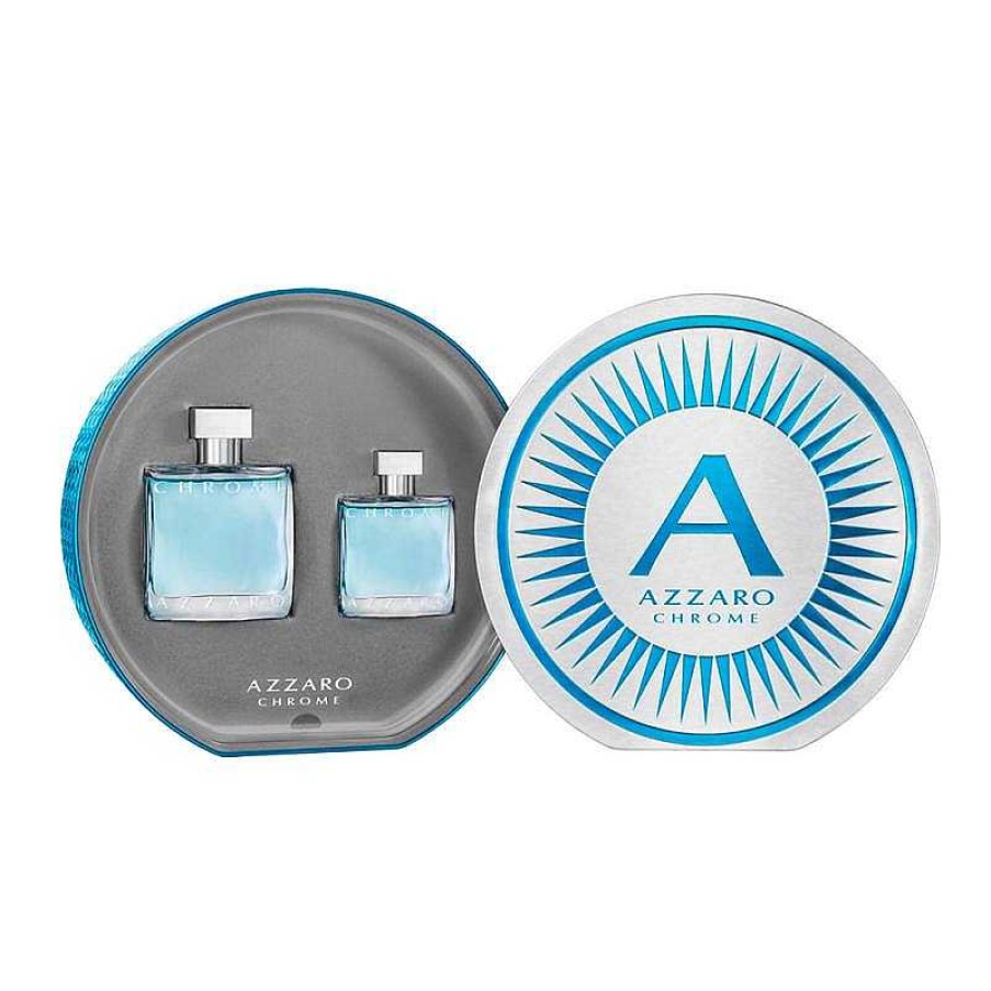 Perfumes Para Hombres Azzaro | Kit De Agua De Bano Azzaro Chrome (2 Piezas)