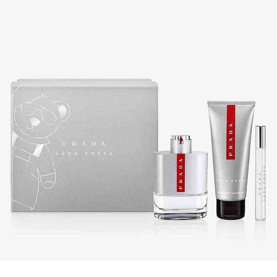 Perfumes Para Hombres PRADA | Conjunto Prada Luna Rossa (3 Piezas)